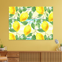 Joli motif de citron fruitier tropical d'été de ha