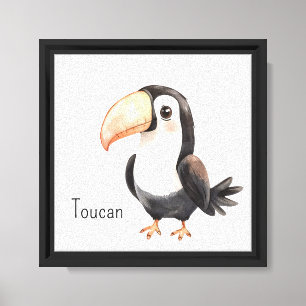 Toile Joli oiseau toucan animal