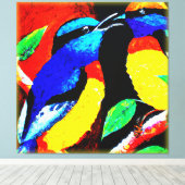 Toile Joli Oiseaux Couple. Commandez dès maintenant  (Insitu (Plancher de Bois))