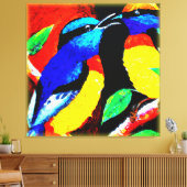 Toile Joli Oiseaux Couple. Commandez dès maintenant  (Insitu(Salon))