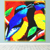 Toile Joli Oiseaux Couple. Commandez dès maintenant  (Insitu (Plancher de Bois))