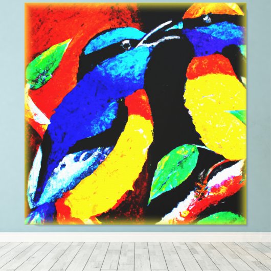 Toile Joli Oiseaux Couple. Commandez dès maintenant  (Insitu (Plancher de Bois))