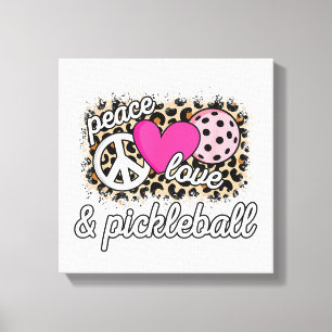 Toile Joli Paix Amour Joueur de Pickleball Drôle de Ball