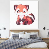 Toile joli panda roux (Insitu(Chambre))