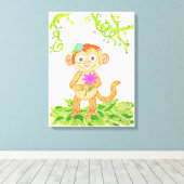 Toile Joli petit singe (Insitu (Plancher de Bois))