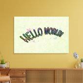 Toile Joli Rainbow Hello World (Insitu(Salon))