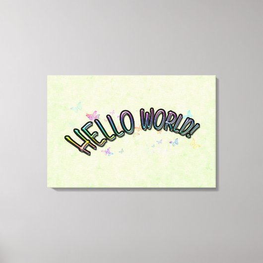 Toile Joli Rainbow Hello World (Recto)