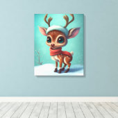 Toile Joli renne de Noël (Insitu (Plancher de Bois))