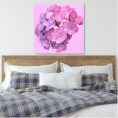 Toile Joli rose hydrangea fleur moderne floral minimal (Insitu(Chambre))