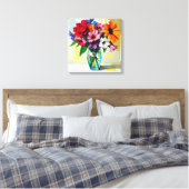 Toile Joli vase de fleurs colorées (Insitu(Chambre))