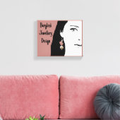 Toile Joli visage de fille stylisée illustration de mode (Insitu(Salon))