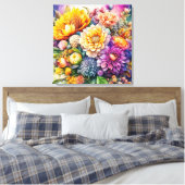 Toile Jolie aquarelle colorée Ai Fleurs d'Art (Insitu(Chambre))
