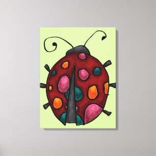 Toile Jolie coccinelle de dessin animé