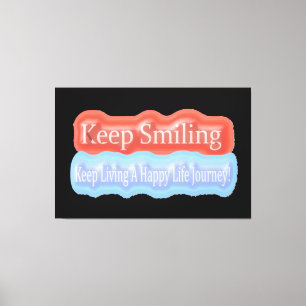 Toile Jolie Conception D'Oeuvres D'Art Sur "Keep Smiling
