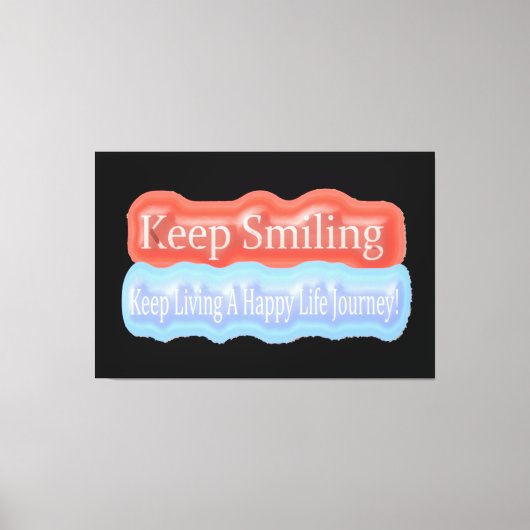 Toile Jolie Conception D'Oeuvres D'Art Sur "Keep Smiling (Recto)
