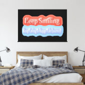 Toile Jolie Conception D'Oeuvres D'Art Sur "Keep Smiling (Insitu(Chambre))
