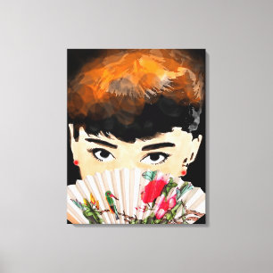 TOILE JOLIE DAME GROG EYES CANVAS ART IMPRIMER