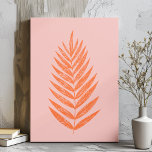 Toile Jolie Ferne Botanique Feuille Pastel Rose Orange<br><div class="desc">Joli Botanique Fern Palm Leaf Pastel Rose Orange Canvas Imprimer</div>