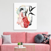 Toile jolie fille japonaise Geisha (Insitu(Salon))