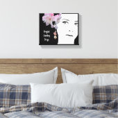 Toile Jolie fille quirky visage illustration de mode art (Insitu(Chambre))