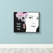 Toile Jolie fille quirky visage illustration de mode art (Insitu (Plancher de Bois))