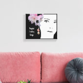 Toile Jolie fille quirky visage illustration de mode art (Insitu(Salon))