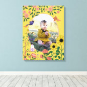 Toile Jolie Floral nouveau bébé photo (Insitu (Plancher de Bois))