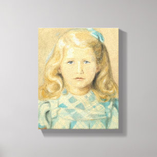 Toile Jolie Jeune Fille Avec Cheveux Blonde