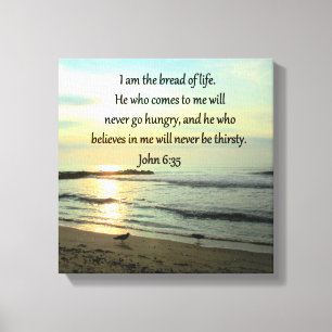 TOILE JOLIE JOHN 6:35 DESIGN PHOTO DE LEVER
