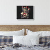 Toile jolie Maneki Neko imprimé chat japonais (Insitu(Chambre))