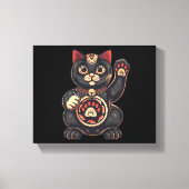 Toile jolie Maneki Neko imprimé chat japonais (Recto)