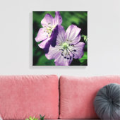 Toile Jolie paire de fleurs de géranium violet gros plan (Insitu(Salon))