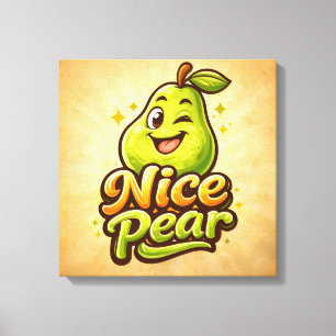 Toile Jolie Poire - Fruit qui déconne - Amis gourmands