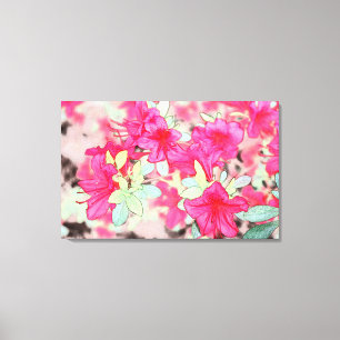 Toile jolies fleurs d'azalea roses
