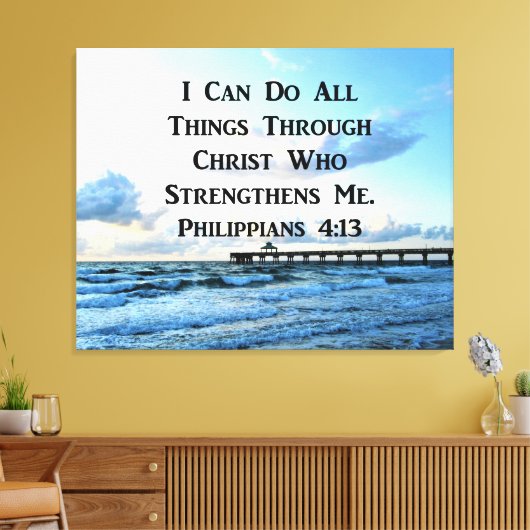 TOILE JOLIMENT PHILIPPIENS 4:13 BIBLE VERSE (Insitu(Salon))