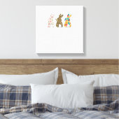 Toile Jolis lapins de Pâques Léopard Bunny et Flower Bun (Insitu(Chambre))