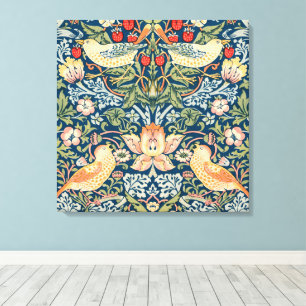 Toile Jolis oiseaux, Art vintage de voleur de fraises