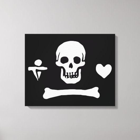 Toile Jolly roger du drapeau de Stede Bonnet Pirate (Recto)