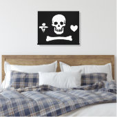 Toile Jolly roger du drapeau de Stede Bonnet Pirate (Insitu(Chambre))