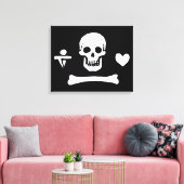 Toile Jolly roger du drapeau de Stede Bonnet Pirate (Insitu(Salon))