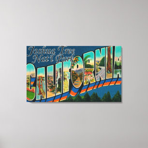 Toile Joshua Tree Nat'l Park, CA - Grandes lettres scène