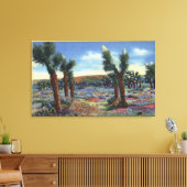Toile Joshua Trees et Fleurs sauvages du désert Vue (Insitu(Salon))
