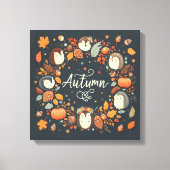 Toile Jote Boho Automne Hérisson couronne de fer Décale  (Recto)