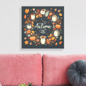 Toile Jote Boho Automne Hérisson couronne de fer Décale  (Insitu(Salon))