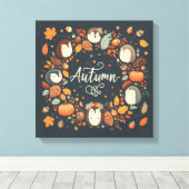 Toile Jote Boho Automne Hérisson couronne de fer Décale  (Insitu (Plancher de Bois))