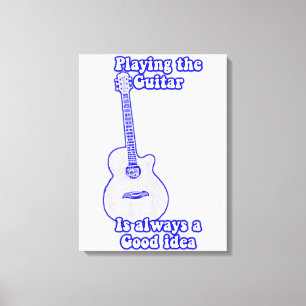 Toile Jouer à la guitare est toujours une bonne idée. bl