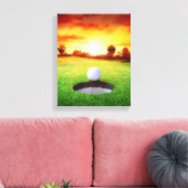 Toile Jouer au golf au coucher du soleil en Floride (Insitu(Salon))