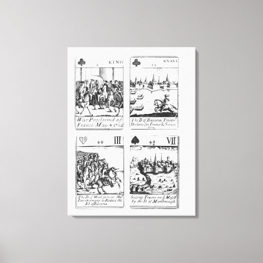 Toile Jouer aux cartes commémoratives (Recto)
