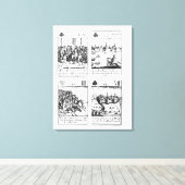 Toile Jouer aux cartes commémoratives (Insitu (Plancher de Bois))
