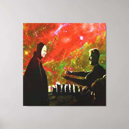 Toile Jouer aux échecs avec la mort (Recto)